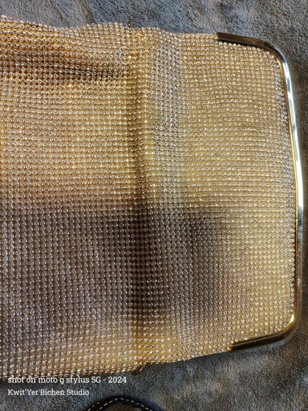 Source Unknown gold rhinestone
